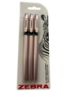 Picture of 3 x Zebra Z-Grip Rose Gold Ballpoint smooth Pens NEW