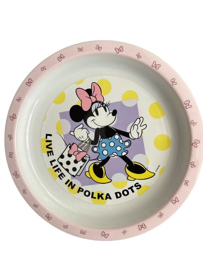 Picture of Disney Minnie mouse 21cm Plate Stitch Live Life in polka Dots Design NEW
