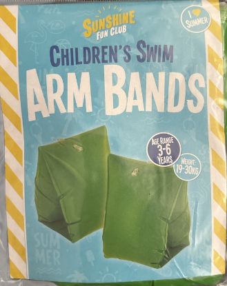 Picture of Child Swimming Arm Bands - Green Armbands  age 3-6 years