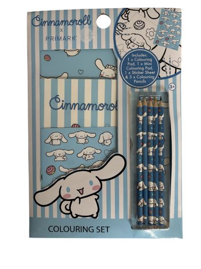 Picture of cinnamoroll colouring set with colouring pad pencils and stickers NEW