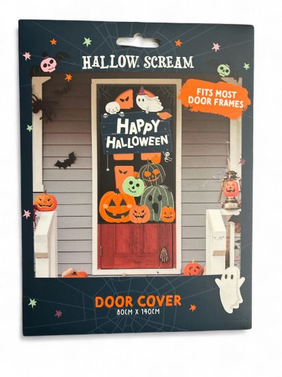 Picture of Happy Halloween Door Cover 80 x 140cm pumpkin design new