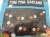 Picture of halloween 1.4m pom pom garland halloween black orange white pompoms