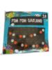 Picture of halloween 1.4m pom pom garland halloween black orange white pompoms