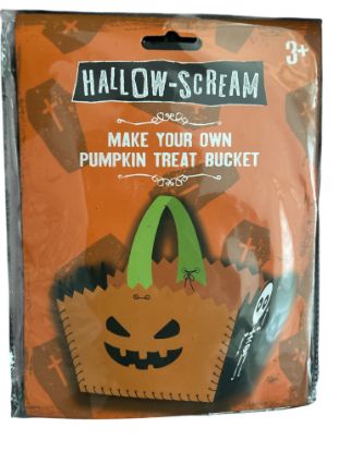 Picture of make your own pumpkin treat bucket halloween craft