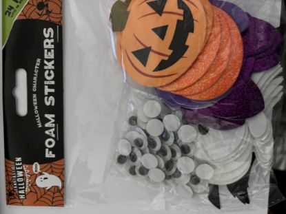 Picture of Halloween Foam Stickers Pumpkins Bat Cat Ghost Craft  stickers