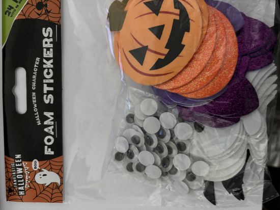 Picture of Halloween Foam Stickers Pumpkins Bat Cat Ghost Craft  stickers