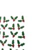 Picture of 36 x christmas holly stickers holly and berry stickers glitter holly
