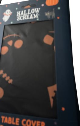 Picture of halloween Table Cloth Table cover black with pumpkin design NEW 120 x 180 cm
