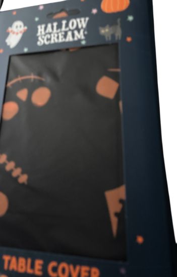 Picture of halloween Table Cloth Table cover black with pumpkin design NEW 120 x 180 cm