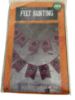 Picture of Happy Halloween FELT Bunting Banner Purple with Black writing & pumpkin  NEW