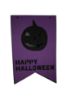 Picture of Happy Halloween FELT Bunting Banner Purple with Black writing & pumpkin  NEW