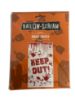 Picture of keep out door cover red and white hallloween door cover Halloween door cover red