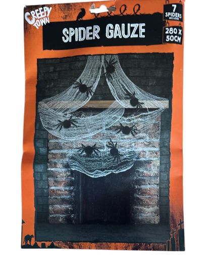 Picture of Halloween Decoration New 7 Spider Gauze 280x50cm Creepy Town Scary Decoration