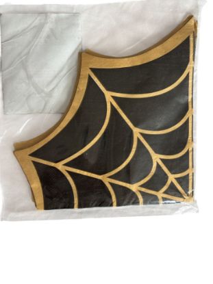 Picture of 12 x Spider Web Paper Napkins halloween napkins NEW spider web shaped