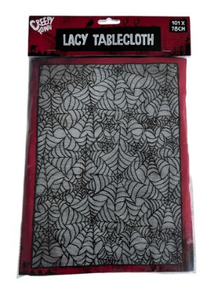 Picture of Halloween Lace Tablecloth Table Cover Party Pumpkin Bats 101 x 78 cm new