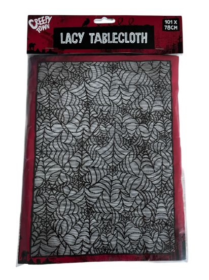 Picture of Halloween Lace Tablecloth Table Cover Party Pumpkin Bats 101 x 78 cm new