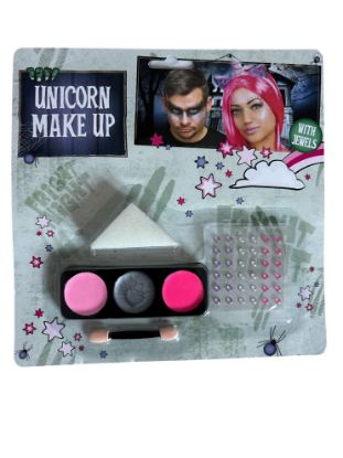 Picture of halloween unicorn make up kit with gems