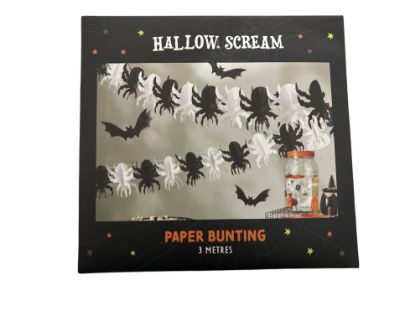 Picture of Halloween Bunting Spider Bunting black and white spider bunting 3 metres NEW