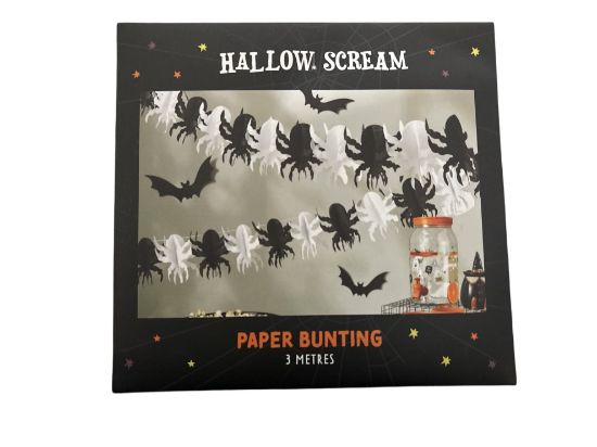 Picture of Halloween Bunting Spider Bunting black and white spider bunting 3 metres NEW