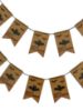 Picture of Happy Halloween FELT Bunting Banner orange with Black writing & bats 240cm