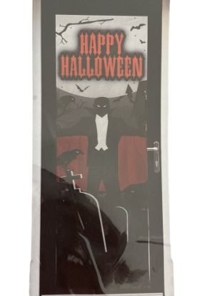 Picture of vampire happy halloween door cover halloween door cover   190 x 60 cm