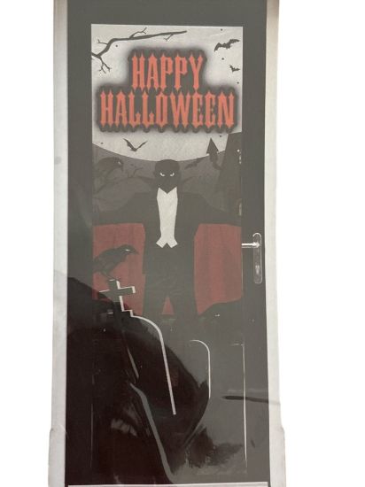Picture of vampire happy halloween door cover halloween door cover   190 x 60 cm