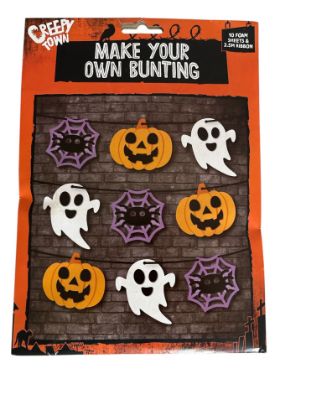 Picture of Creepy Town Spooky Halloween Multicoloured Spider Ghost Make Your Own Bunting