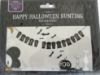 Picture of happy halloween bunting banner 9ft approx black & gold holographic graves