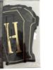 Picture of happy halloween bunting banner 9ft approx black & gold holographic graves