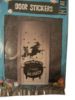 Picture of HALLOWEEN Door Stickers Witch on Broomstick Happy Halloween Cauldron Design