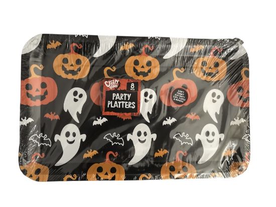 Picture of 8 x Halloween Platters Buffet Tea Party Plate pumpkin ghosts designs  halloween serving platters