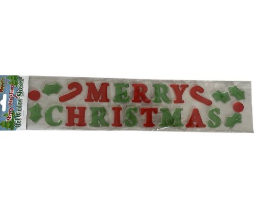 Picture of Merry Christmas Decorations window gel Sticker   Xmas Decoration Sign Door