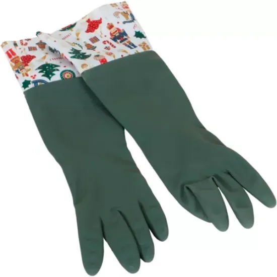 Picture of Nutcracker Cleaning gloves Nutcracker christmas washing up gloves NEW M Medium