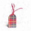 Picture of 5 christmas GIFT TAGS   RED GREEN & GOLD TARTAN red twine NEW