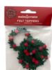 Picture of 6 x Christmas Wreath Felt Toppers christmas card toppers