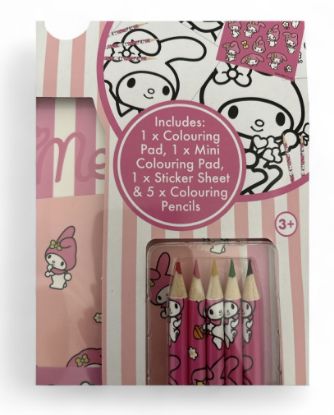 Picture of MY MELODY Colouring set with colour pads, stickers and colouring pencils