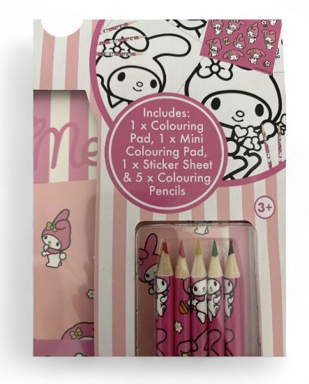 Picture of MY MELODY Colouring set with colour pads, stickers and colouring pencils