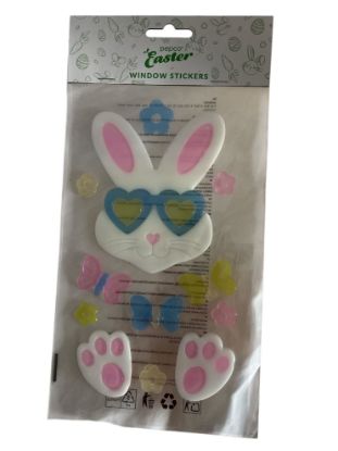 Picture of easter bunny window decoration easter window gel bunny design