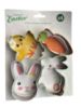 Picture of 4 x Easter Steel Cookie Cutters Set bunny head bunny chick and carrot