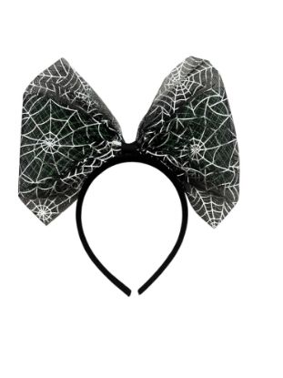 Picture of spiders web headband halloween headband new glitter silver cobweb