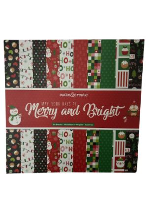 Picture of May Your Days Be Merry & Bright Christmas paper pad 30 sheets 6 x 6" NEW Bright