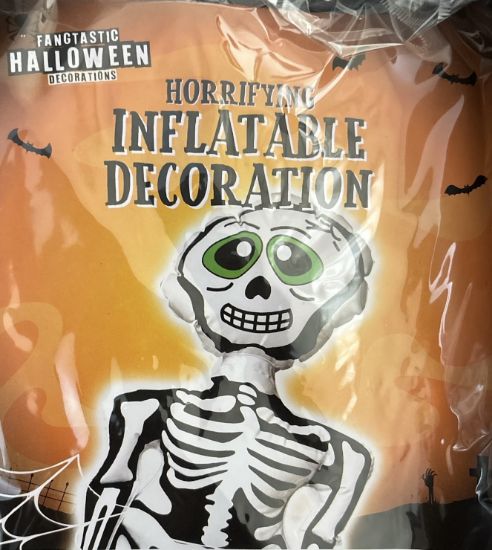 Picture of halloween inflatable skeleton orange packet