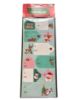 Picture of 100 X Christmas Gift Tag Sticky Labels CUTE CHARACTER Fox Reindeer snowman santa