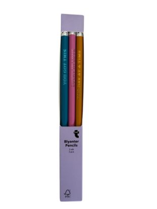Picture of 3 x Quote pencils boxed gift you got this, lucky in love, one day at a time