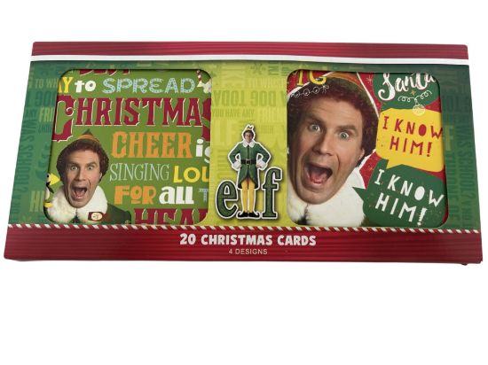 Picture of 20 x Elf the Movie Christmas Cards boxed 4 designs