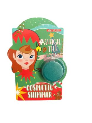 Picture of GREEN SHIMMER Sleigh the Look Cosmetic Shimmer Green Make Up Glitter Face Body Festive