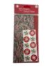 Picture of 10 Sheets Christmas Foliage Tissue Paper - Traditional Holly Present Gift Wrap + Seals