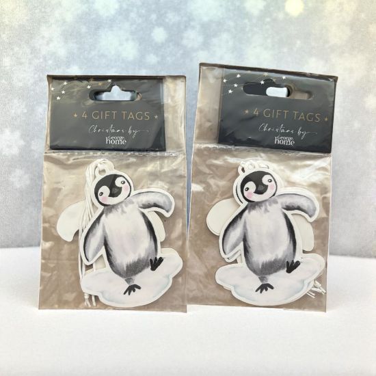 Picture of 8 x Christmas Gift Tags Penguin gift tags Penguin character penguin Shaped