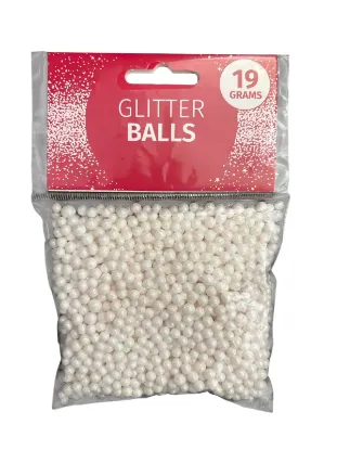 Picture of mini glitter balls christmas craft mini foam balls NEW 19g