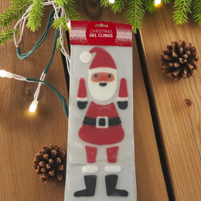 Picture of christmas window gel clings santa gel cling